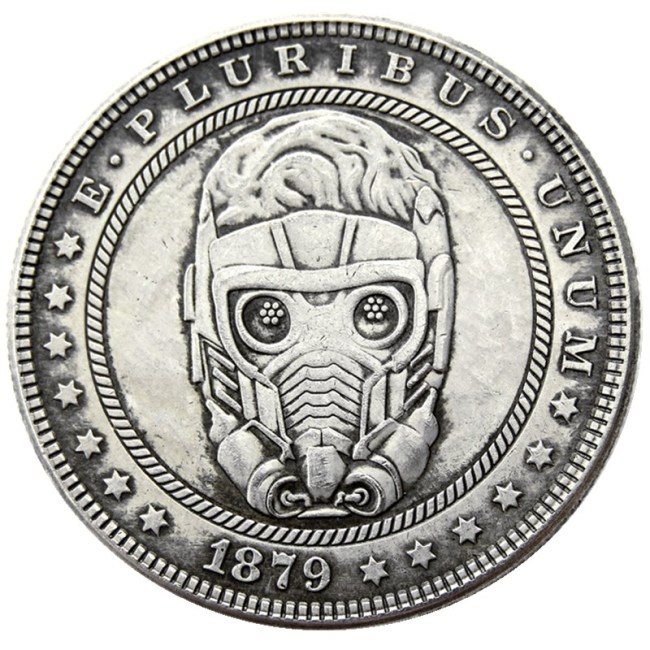 HOBO US Morgan Silver Plated Dollar skull zombie skeleton Copy Coin Type46