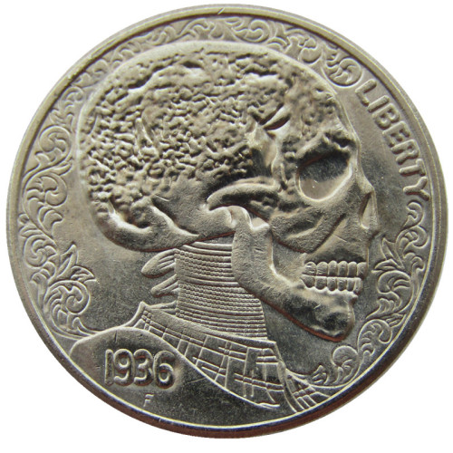 Hobo Nickel US 1937-D 3-Legged Buffalo Cent Nickel Rare Creative Funny Copy Coin Type 37