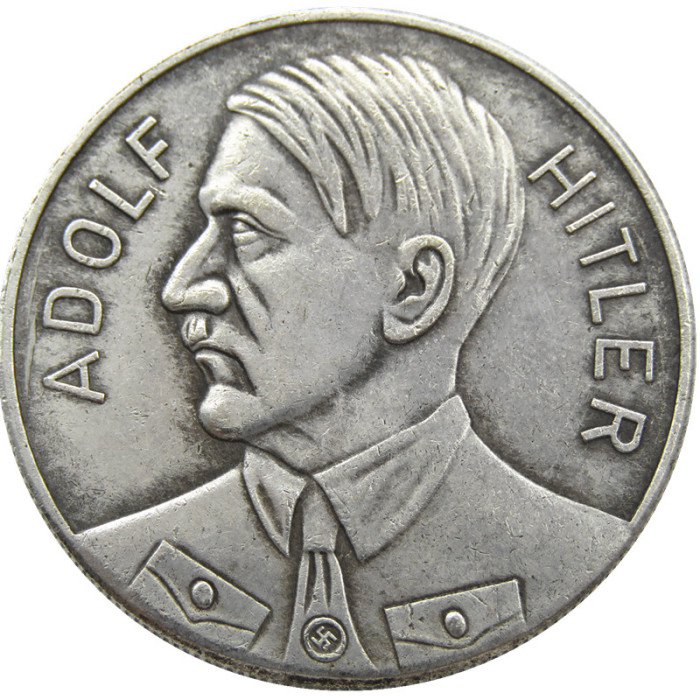 German WW2 5 Mark Commemorative Silver Plated/Gold Plated Coin Copy Type38