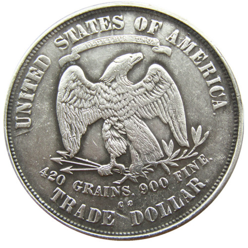 90% Silver US 1876CC Trade Dollar Silver Copy Coin
