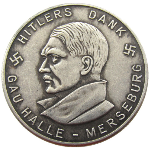 German WW2 5 Mark Commemorative Silver Plated/Gold Plated Coin Copy Type08