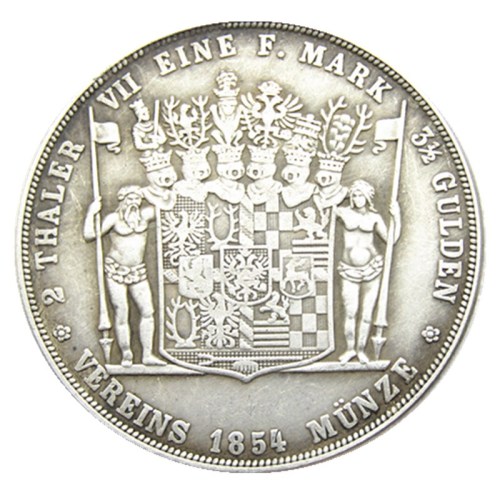 DE(22/24/25)Germany 1841/1845/1854 2 Thaler 3½ Gulden - Günther Friedrich Karl II Silver Plated Copy Coin