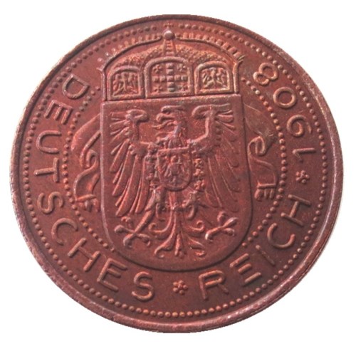 GERMANY (Empire) 25 Pfennig 1908 - Copper - PATTERN copy coin