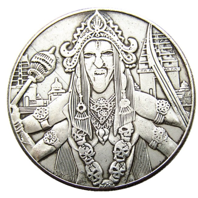 HB(182)HOBO US Morgan Silver Plated Dollar skull zombie skeleton Copy Coin