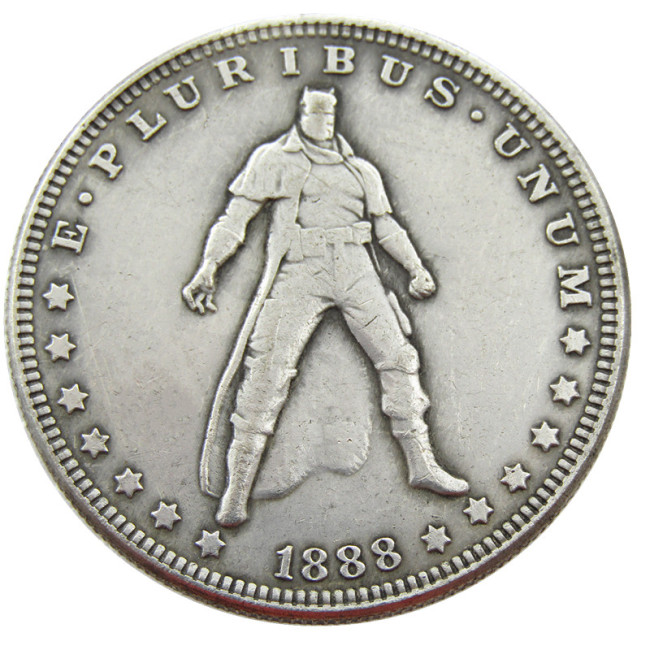 HOBO US 1888 Morgan Silver Plated Dollar skull zombie skeleton Copy Coin Type04