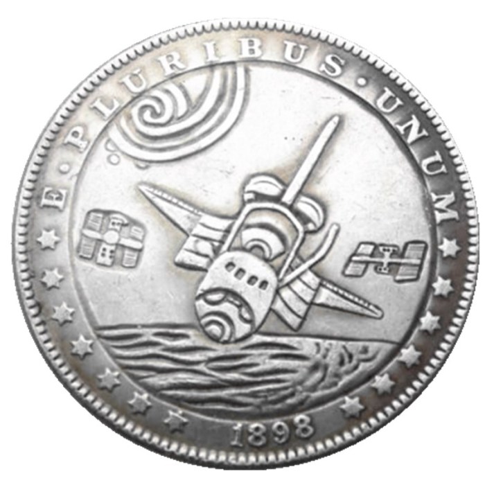 HOBO US Morgan Silver Plated Dollar skull zombie skeleton Copy Coin Type19