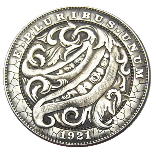 HOBO US Morgan Silver Plated Dollar skull zombie skeleton Copy Coin Type106