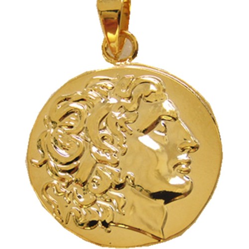 P(15)Coin Pendant Alexander III the Great 336-323 BC.gold Drachm Ancient Greek Coin Gold Plated Fashion Jewelry(diameter:19mm)