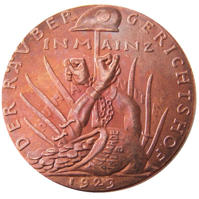 GERMANY 1923 , The Robber's Court 100% Copper or Silver Plated Copy Coins