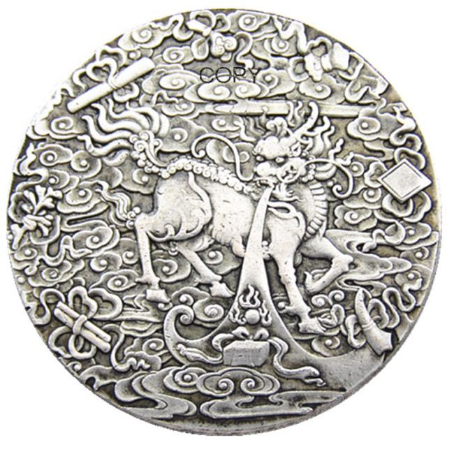 HB(192)HOBO US Morgan Silver Plated Dollar skull zombie skeleton Copy Coin