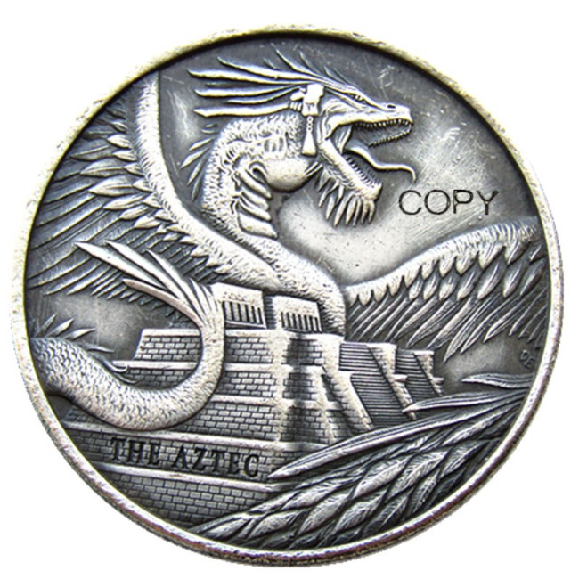 HB(189)HOBO US Morgan Silver Plated Dollar skull zombie skeleton Copy Coin