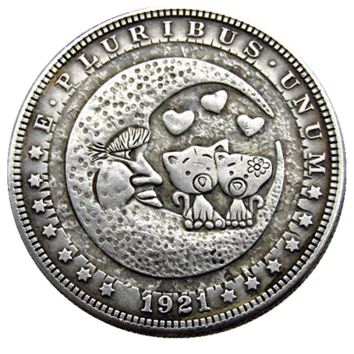 HOBO US Morgan Silver Plated Dollar skull zombie skeleton Copy Coin Type80
