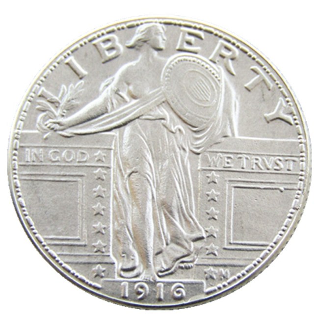 90% Silver US 1916 Standing Liberty Quarter Dollar Copy Coin(Type 1)