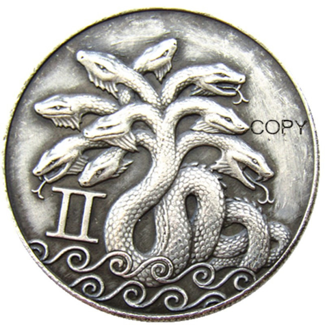 HB(188)HOBO US Morgan Silver Plated Dollar skull zombie skeleton Copy Coin