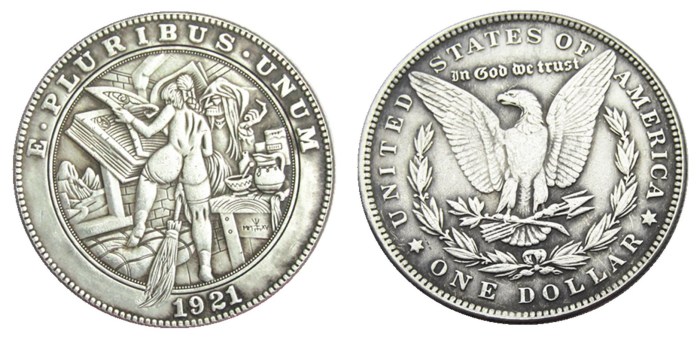 HOBO US Morgan Silver Plated Dollar skull zombie skeleton Copy Coin Type113