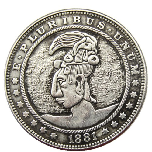 HOBO US Morgan Silver Plated Dollar skull zombie skeleton Copy Coin Type115
