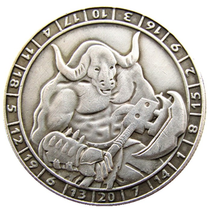 HB(198)HOBO US Morgan Silver Plated Dollar skull zombie skeleton Copy Coin