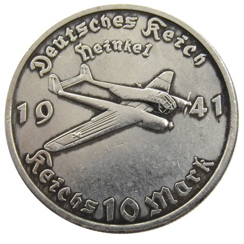 German WW2 5 Mark Commemorative Silver Plated/Gold Plated Coin Copy Type16