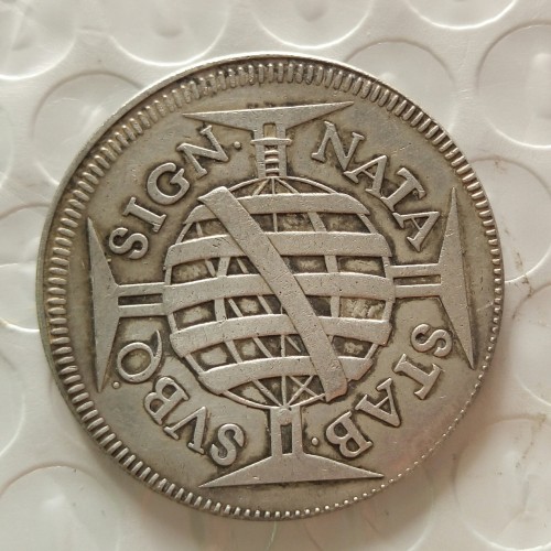 Brazil 1695 640 Réis Silver Plated Copy Coins