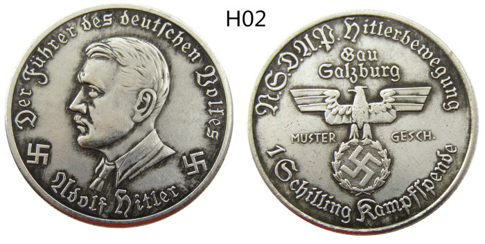 German WW2 5 Mark Mix Different 39pcs Commemorative Silver Plated/Gold Plated Coin Copy