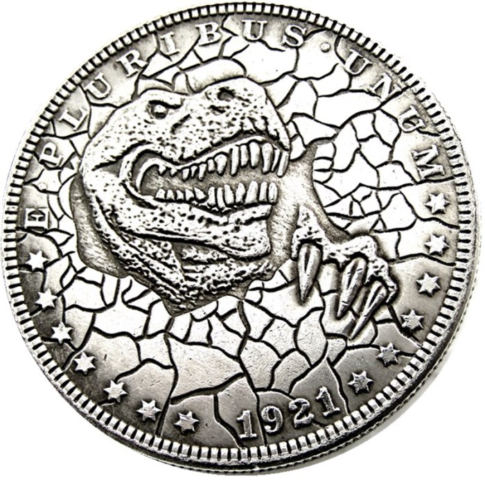 HOBO US Morgan Silver Plated Dollar skull zombie skeleton Copy Coin Type28