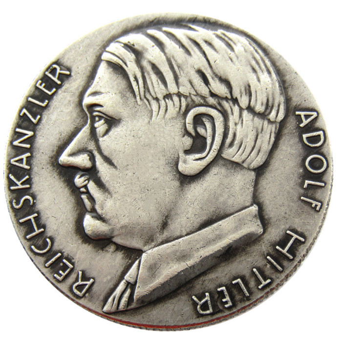German WW2 5 Mark Commemorative Silver Plated/Gold Plated Coin Copy Type09