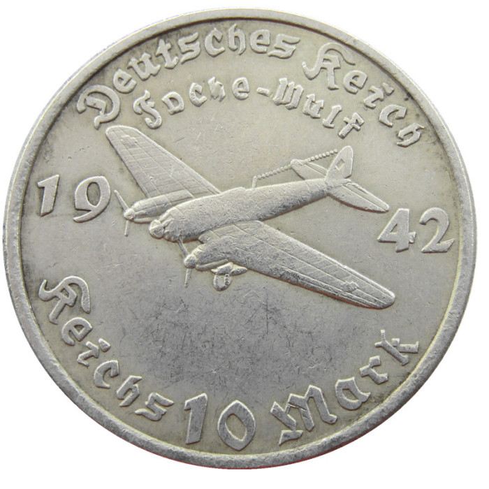 German WW2 5 Mark Commemorative Silver Plated/Gold Plated Coin Copy Type22