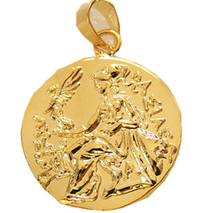 P(15)Coin Pendant Alexander III the Great 336-323 BC.gold Drachm Ancient Greek Coin Gold Plated Fashion Jewelry(diameter:19mm)