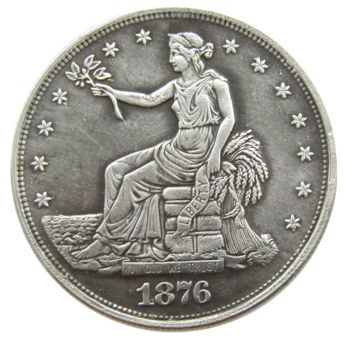 90% Silver US 1876CC Trade Dollar Silver Copy Coin