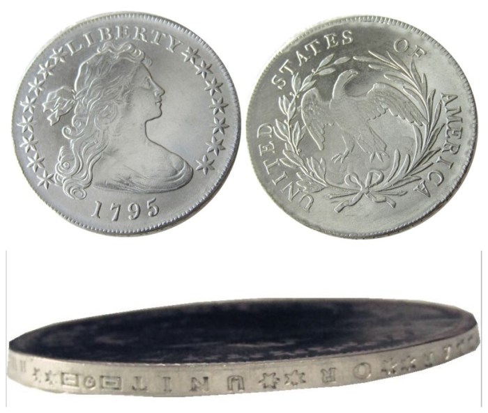 90% Silver US 1795 Liberty Dollar Silver Plated Copy Coin