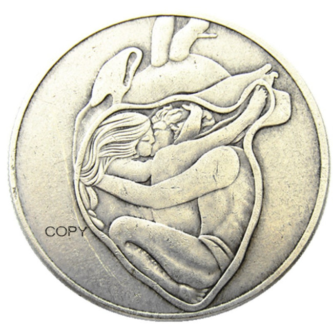HB(162)HOBO US Morgan Silver Plated Dollar skull zombie skeleton Copy Coin