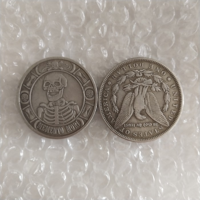 Copy HOBO US Morgan Silver Plated Dollar skull zombie skeleton Copy Coin Type128
