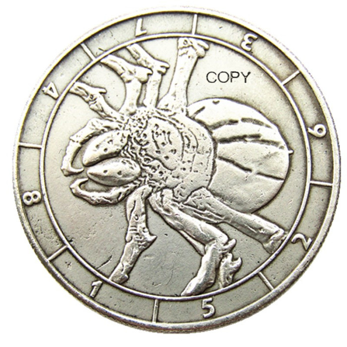 HB178 HOBO US Morgan Dollar Silver Plated Dollar skull zombie skeleton Copy Coin