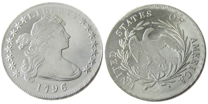 90% Silver US 1796 Liberty Dollar Silver Plated Copy Coin
