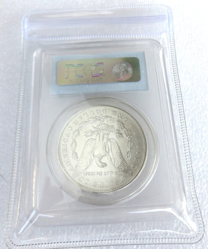 US Coin 1889CC AU50 $1 Morgan Dollar Silver Coins Currency Senior Transparent Box