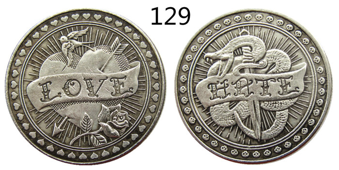 HOBO US Morgan Silver Plated Dollar skull zombie skeleton Copy Coin Type129