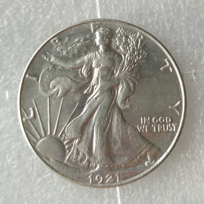 90% Silver US 1921 Walking Liberty Half Dollar Copy Coin