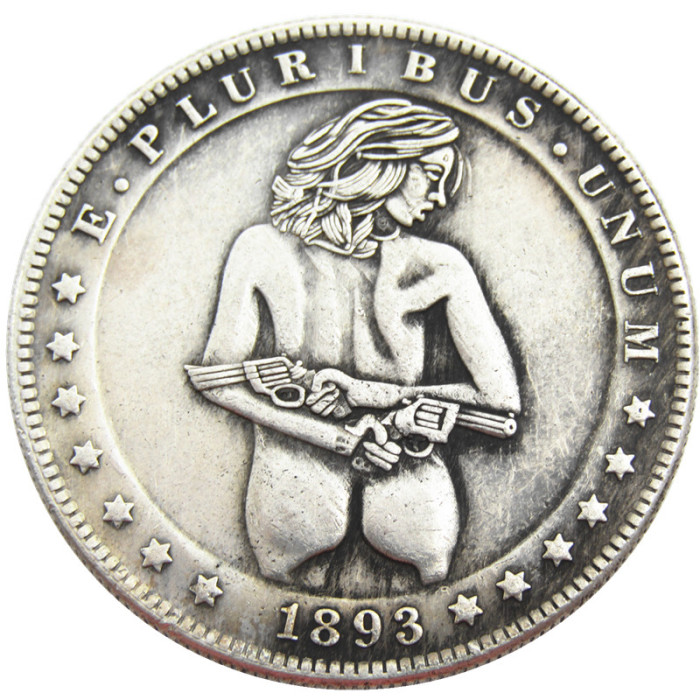 HOBO US Morgan Silver Plated Dollar skull zombie skeleton Copy Coin Type101
