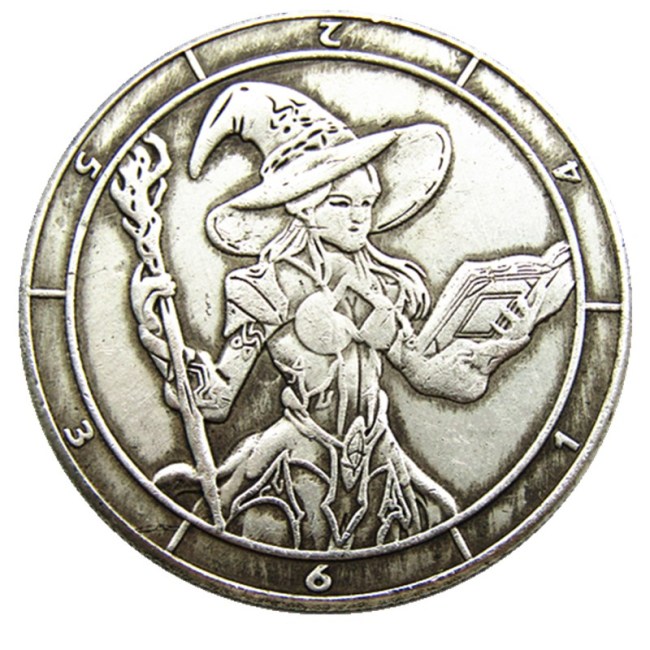HB(183)HOBO US Morgan Silver Plated Dollar skull zombie skeleton Copy Coin