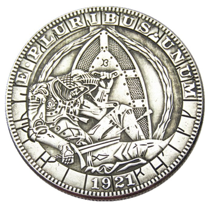 HOBO US Morgan Silver Plated Dollar skull zombie skeleton Copy Coin Type104