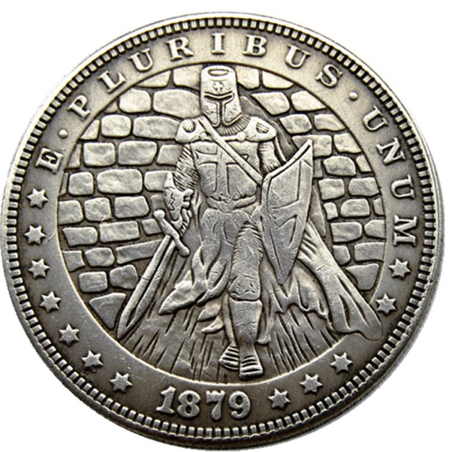 HOBO US Morgan Silver Plated Dollar skull zombie skeleton Copy Coin Type86