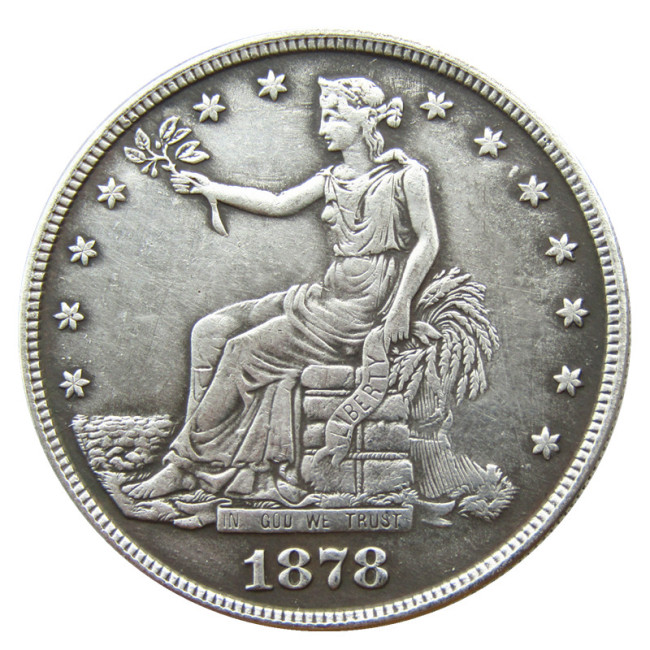 90% Silver US 1878 Trade Dollar Silver Copy Coin