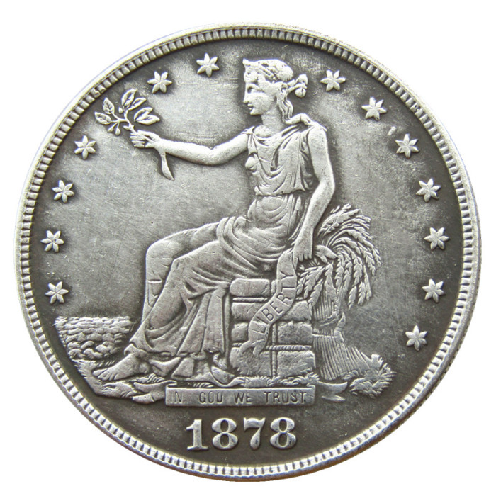 90% Silver US 1878 Trade Dollar Silver Copy Coin