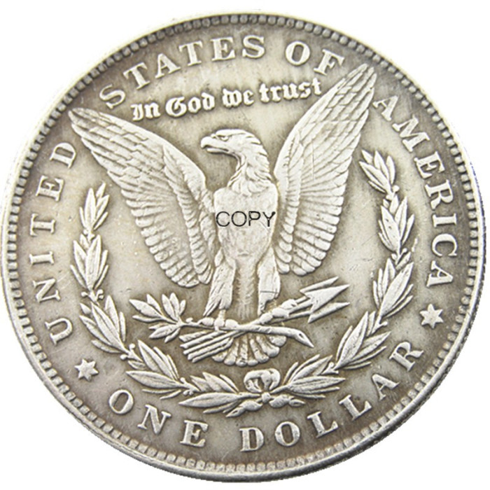 HB(162)HOBO US Morgan Silver Plated Dollar skull zombie skeleton Copy Coin