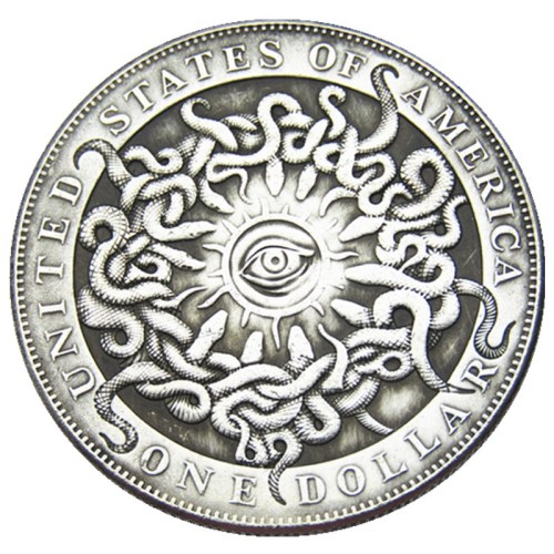 4pcs/lot HOBO US Morgan Silver Plated Dollar Magic Coin Shell Copy Coin