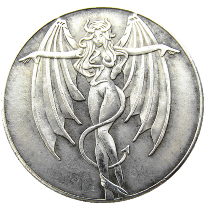 #147 HOBO US Morgan Silver Plated Dollar skull zombie skeleton Copy Coin