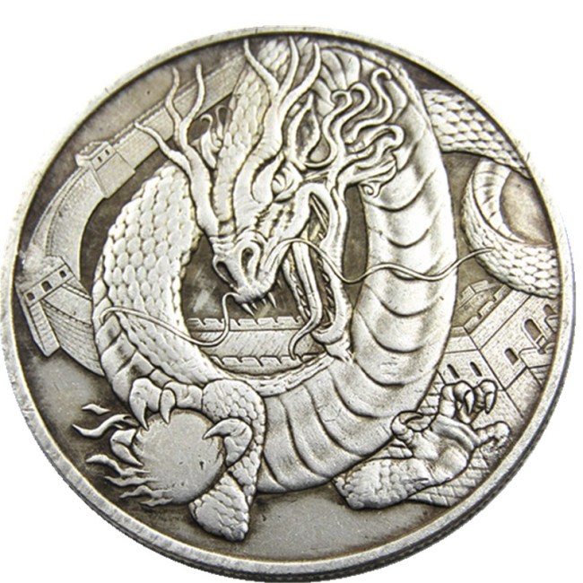 #157 HOBO US Morgan Silver Plated Dollar skull zombie skeleton Copy Coin