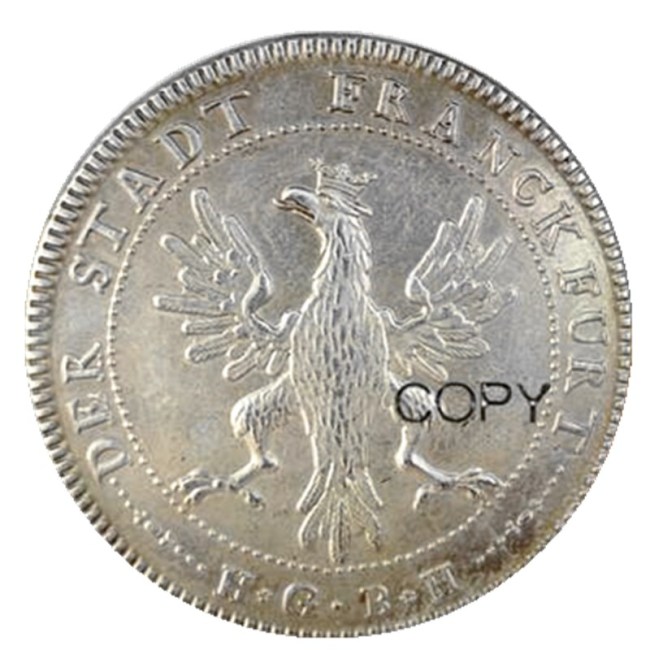 DE(38)Germany Frankfurt Taler 1796 HGBH Silver Plated Copy Coins