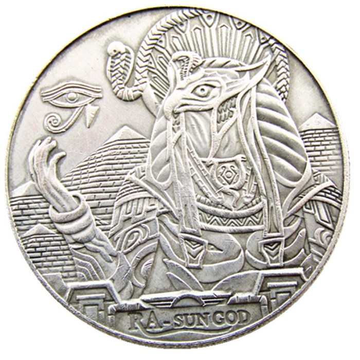 HB(200)HOBO US Morgan Silver Plated Dollar skull zombie skeleton Copy Coin