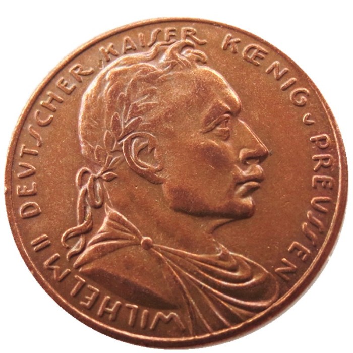 PRUSSIA (German S.) 20 Mark 1913 Proof - Bronze - PATTERN - Wilhelm II Gold Plated Or Copper Copy Coin
